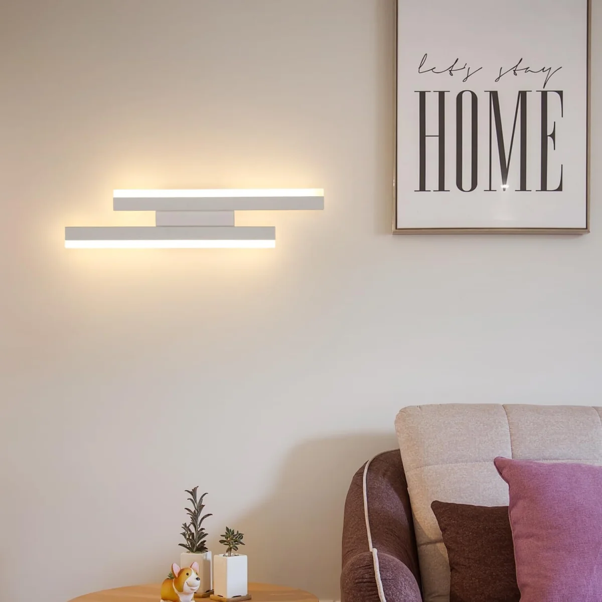 GOECO Wall Light LED Indoor, 16 W Dimmable Wall Lamp 3 Colour Temperatures - White – image 2