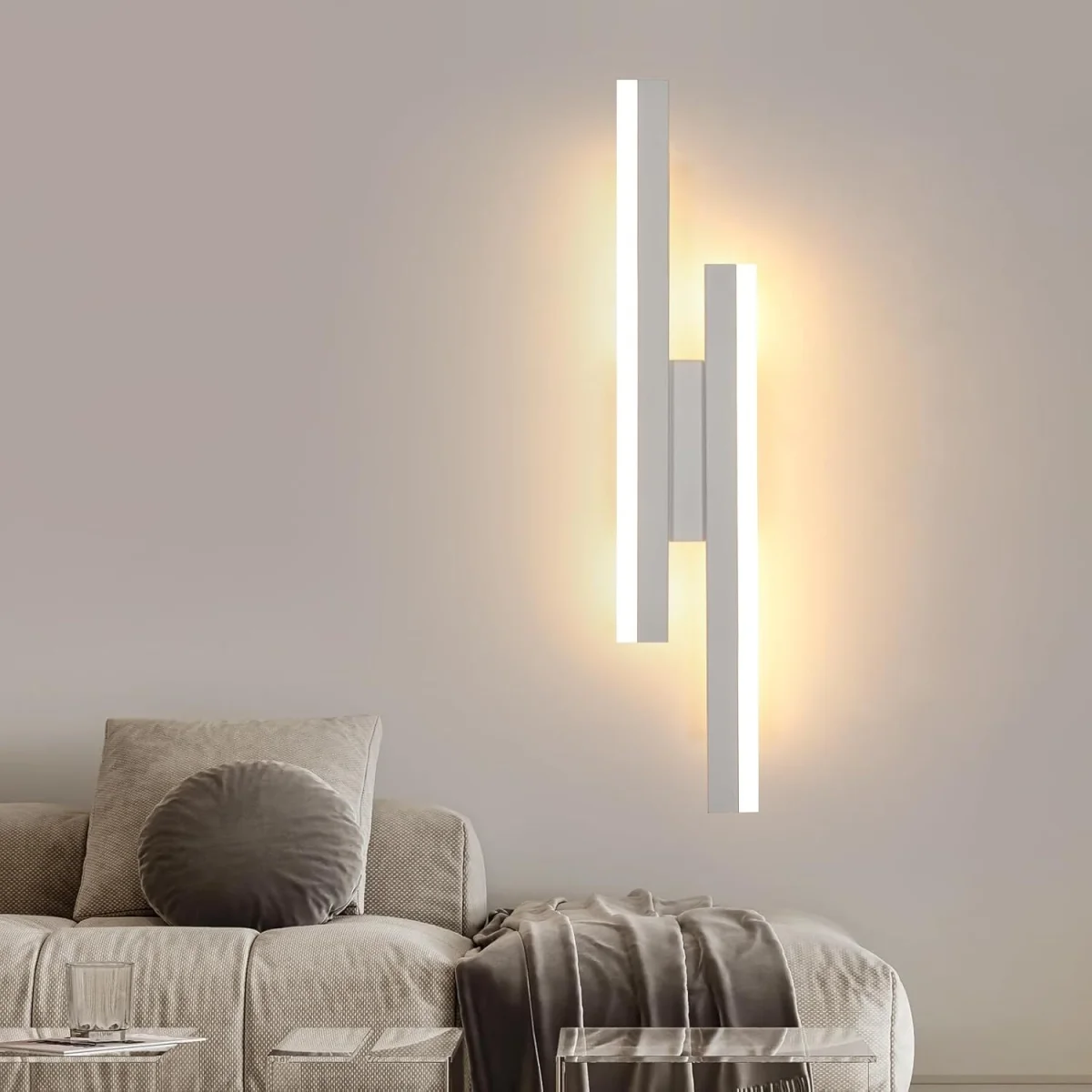 GOECO Wall Light LED Indoor, 16 W Dimmable Wall Lamp 3 Colour Temperatures - White – image 4