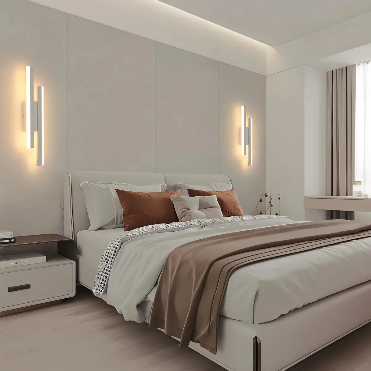 GOECO Wall Light LED Indoor, 16 W Dimmable Wall Lamp 3 Colour Temperatures - White – image 5