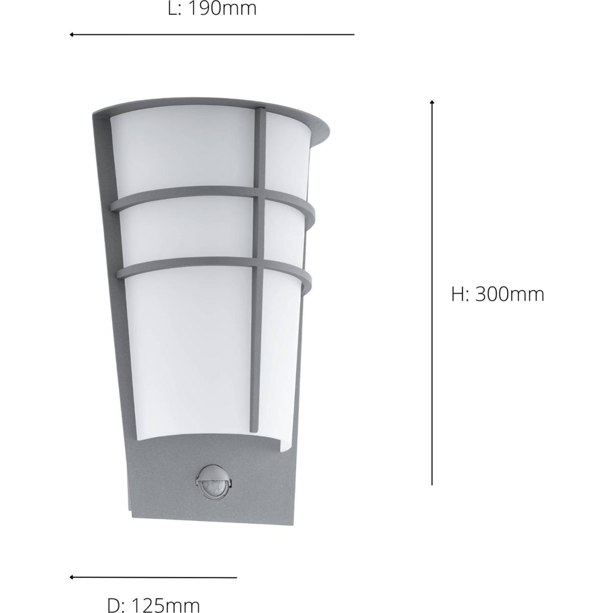 Eglo Breganzo 1 Metal And Plastic LED Outdoor Wall Light With Sensor - White – image 4