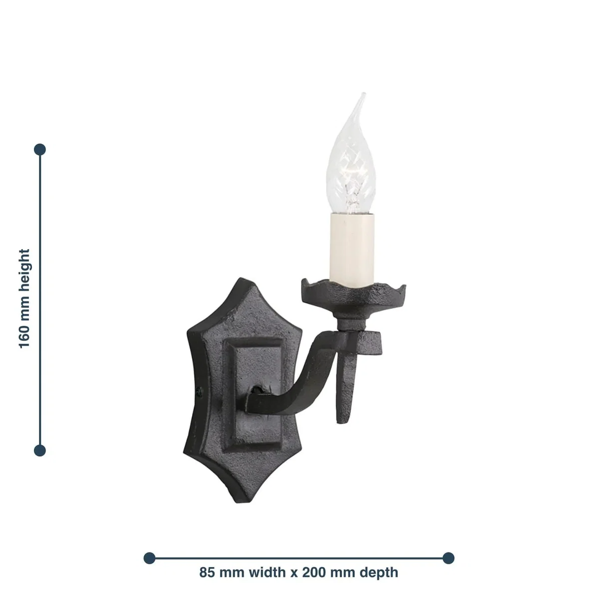 Elstead Lighting Rectory Wall Light Black A - Black – image 2