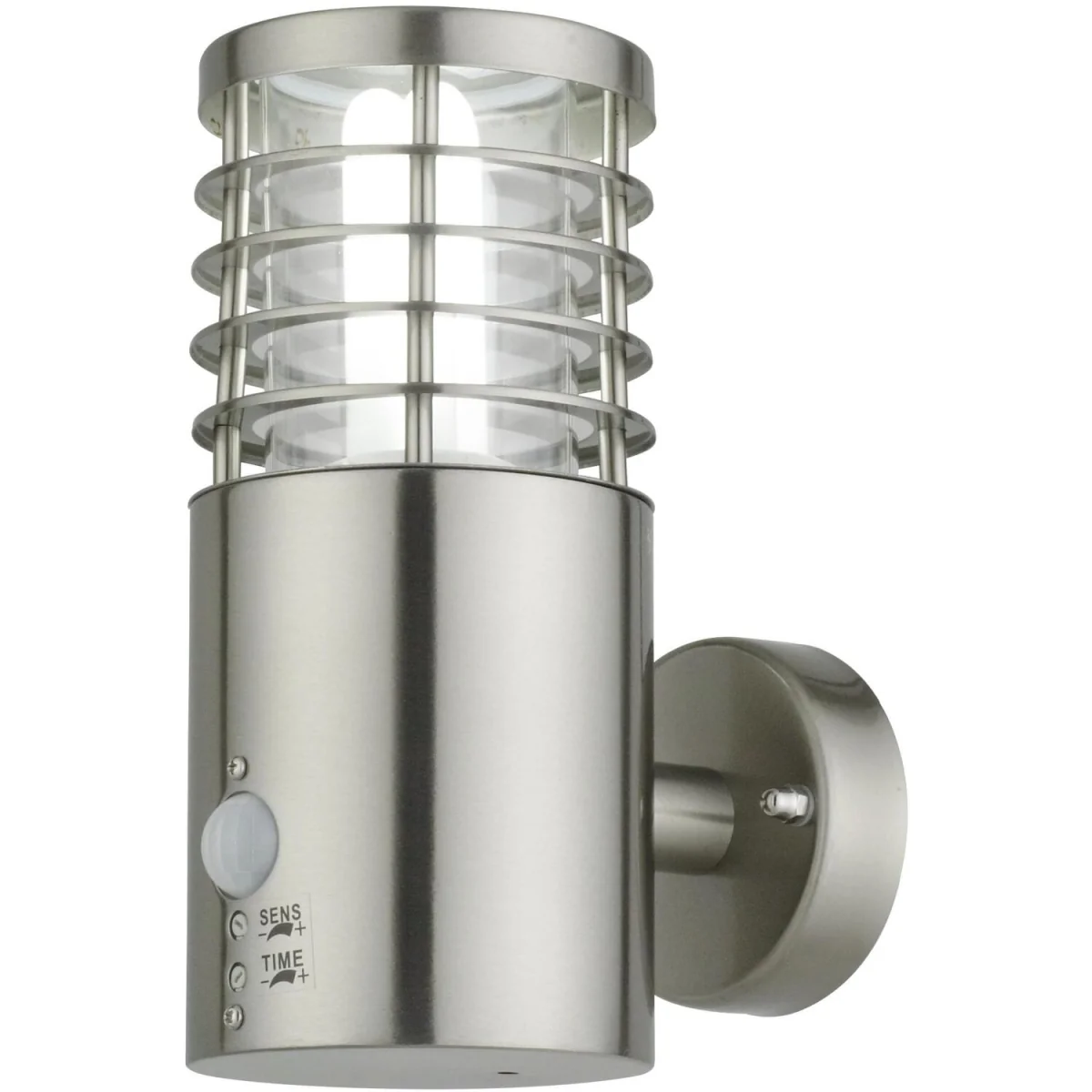 Bloom Brushed Stainless Steel Outdoor Motion Sensor Light - Stainless Steel & Clear – image 2