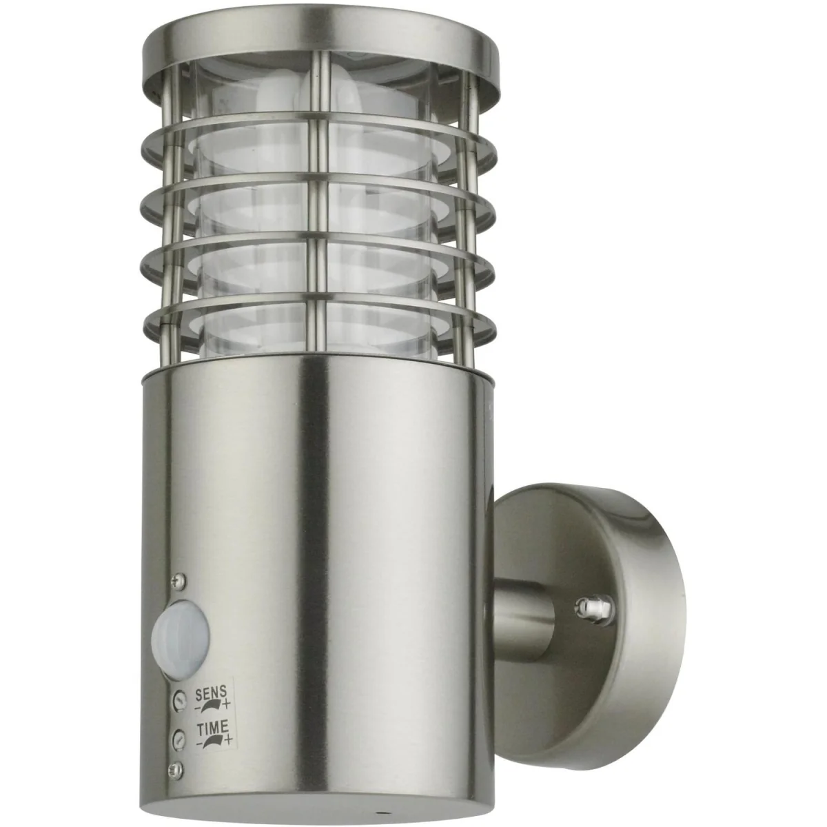 Bloom Brushed Stainless Steel Outdoor Motion Sensor Light - Stainless Steel & Clear – image 3