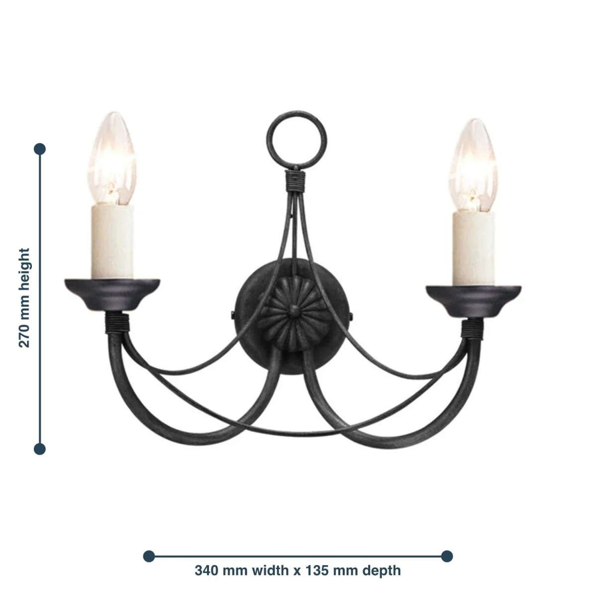 Elstead Lighting Carisbrooke Wall Light Black A - Black – image 5