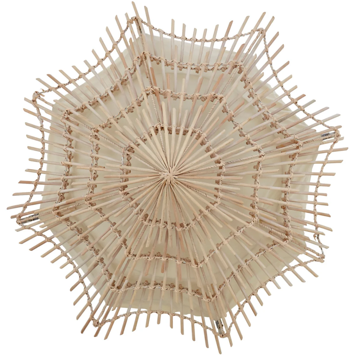 Hestina Medium Woven Rattan Wall Light - Brown – image 2