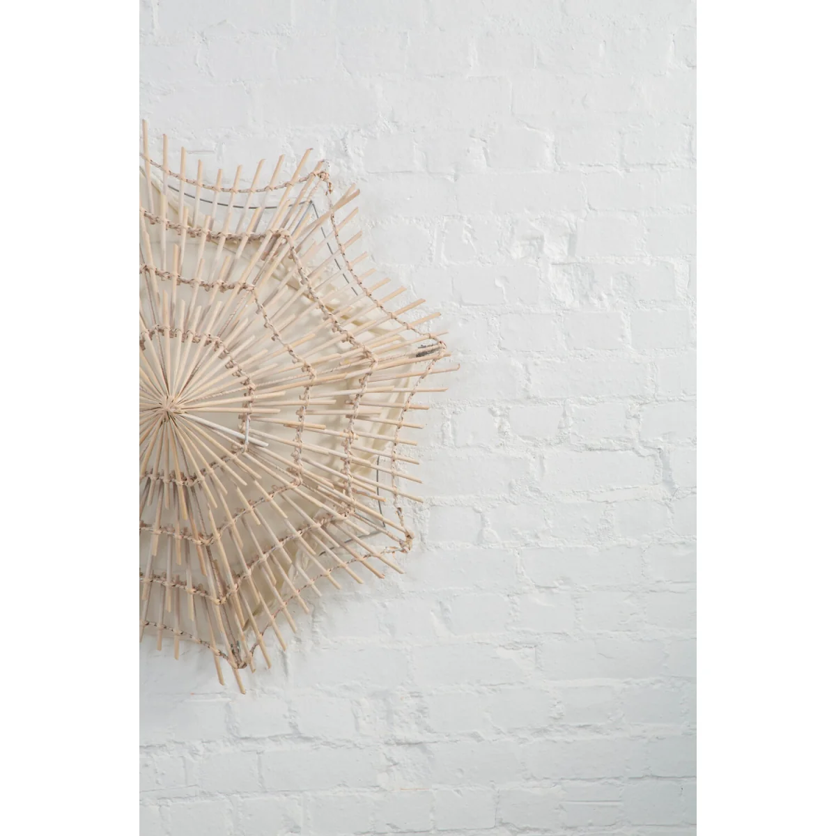 Hestina Medium Woven Rattan Wall Light - Brown – image 4