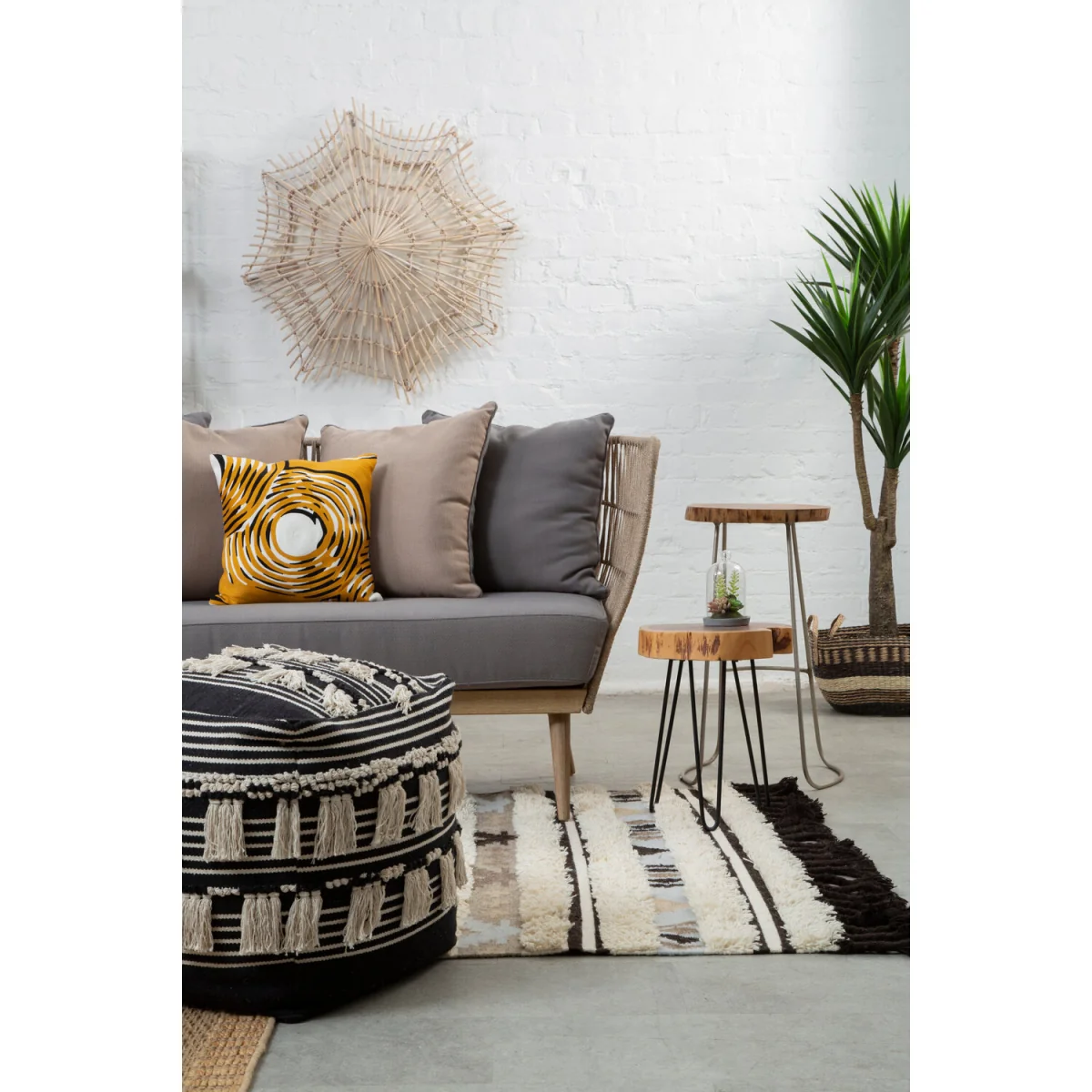 Hestina Medium Woven Rattan Wall Light - Brown – image 5