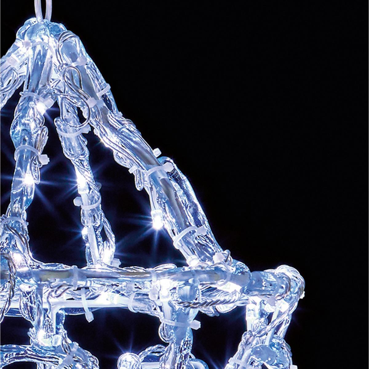 39cm Soft Acrylic Hanging Lantern with White LEDs - White – image 3