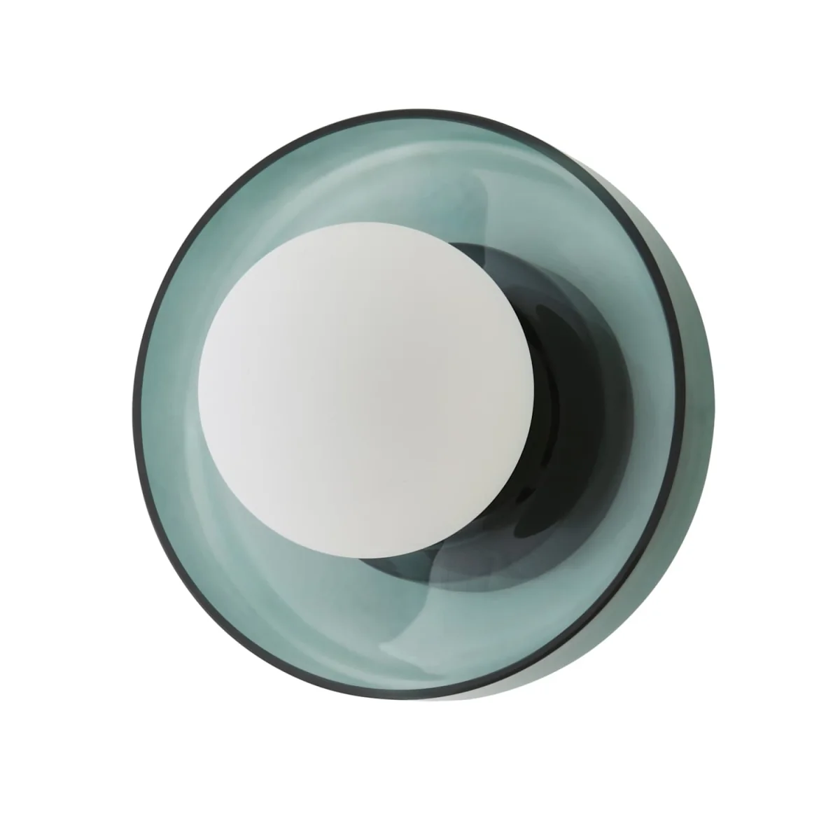 Newbury Glass Plate with Globe Shade IP44 Bathroom Wall Light - Jade Green / 25cm / 0.46kg / 0 – image 3