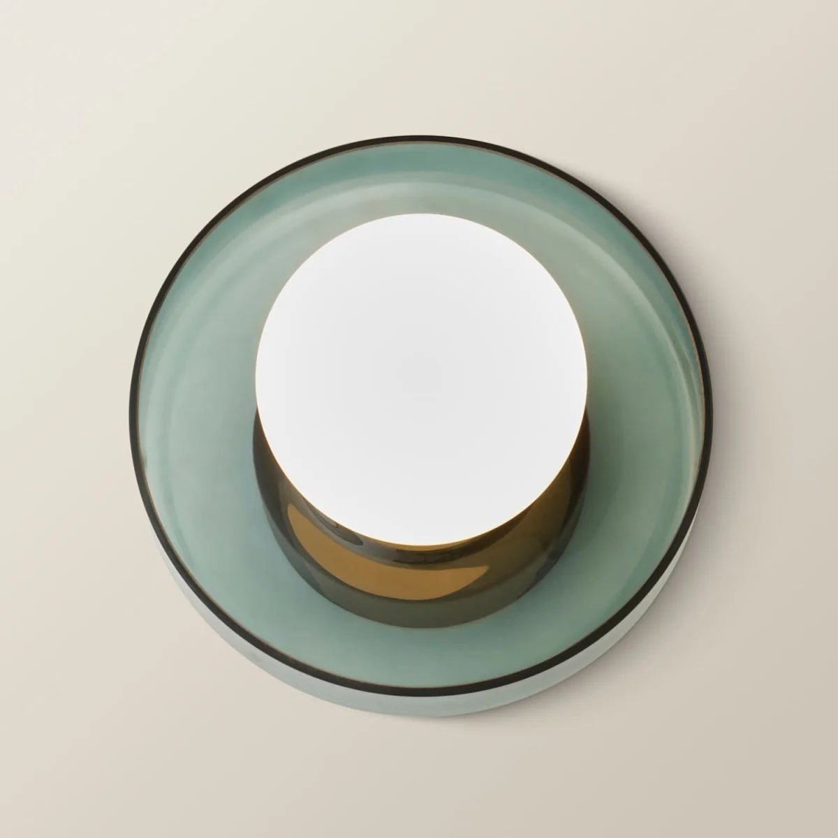 Newbury Glass Plate with Globe Shade IP44 Bathroom Wall Light - Jade Green / 25cm / 0.46kg / 0 – image 5