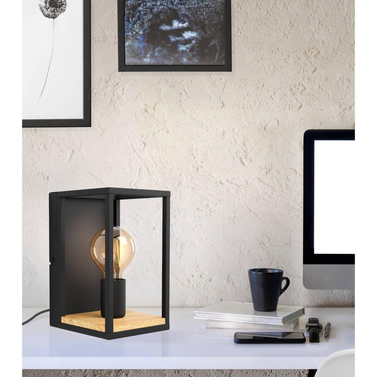 Eglo Libertad Industrial Black Caged Wall Light - Black – image 2