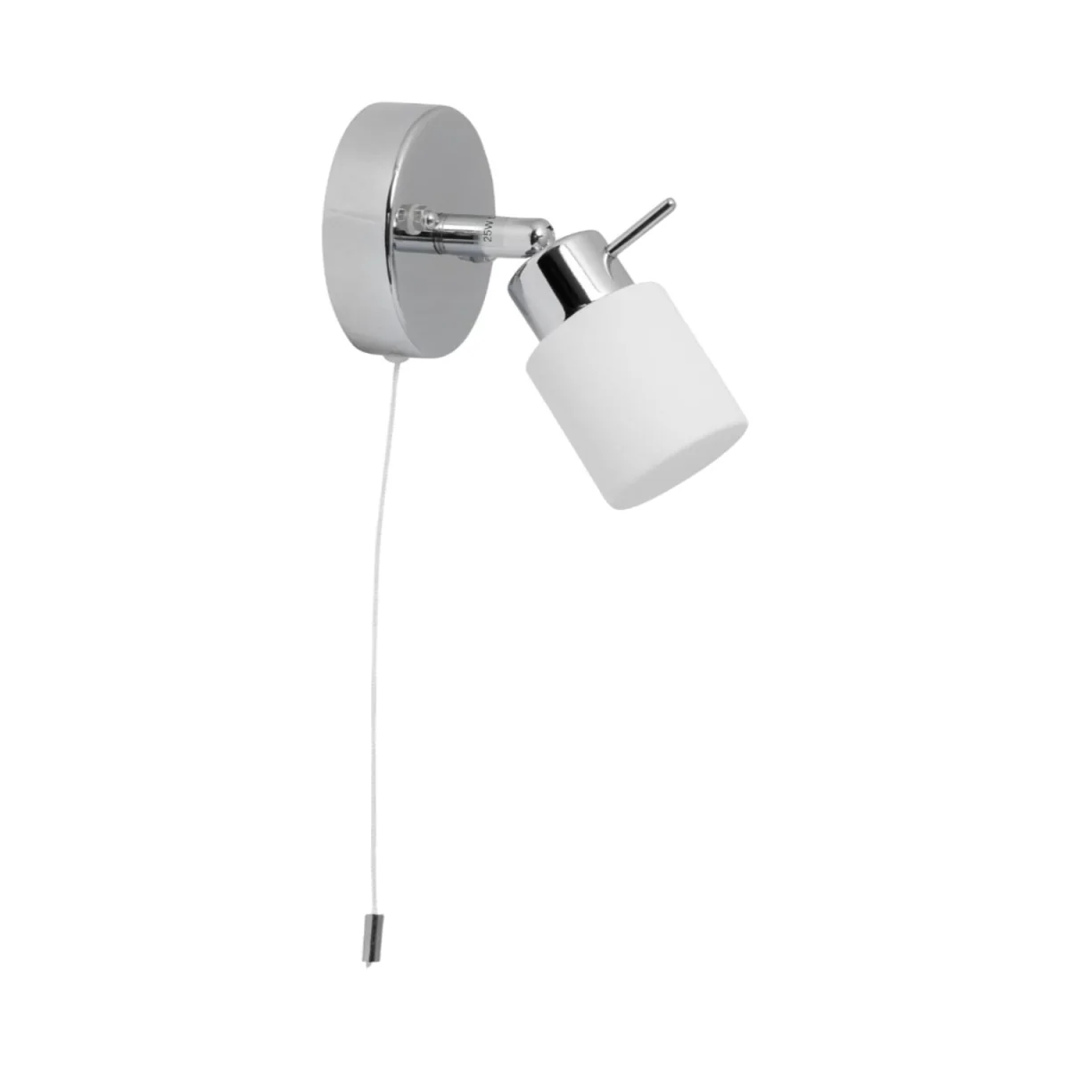 Set Of 2 Iona Bathroom Wall Spotlights - Polished Chrome Plate And Opal Glass – image 2
