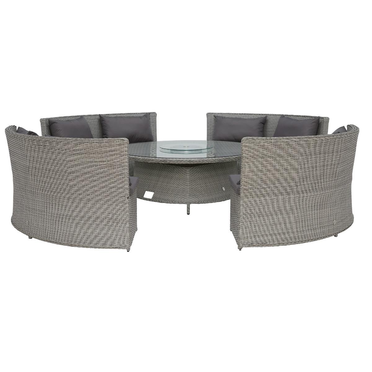 Didcot Round Sofa Dining Set With Rising Table, Grey | Barker & Stonehouse – image 3