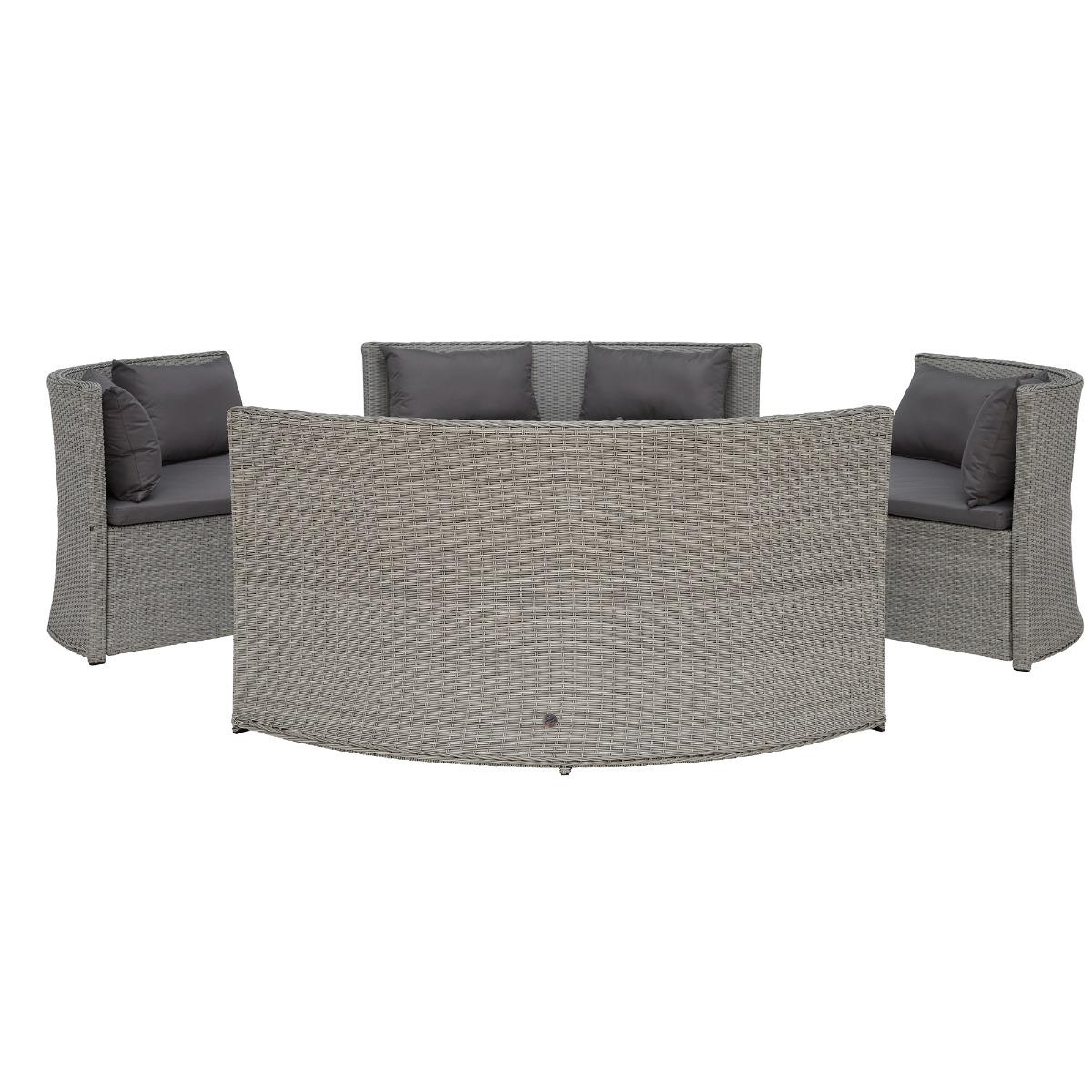 Didcot Round Sofa Dining Set With Rising Table, Grey | Barker & Stonehouse – image 4