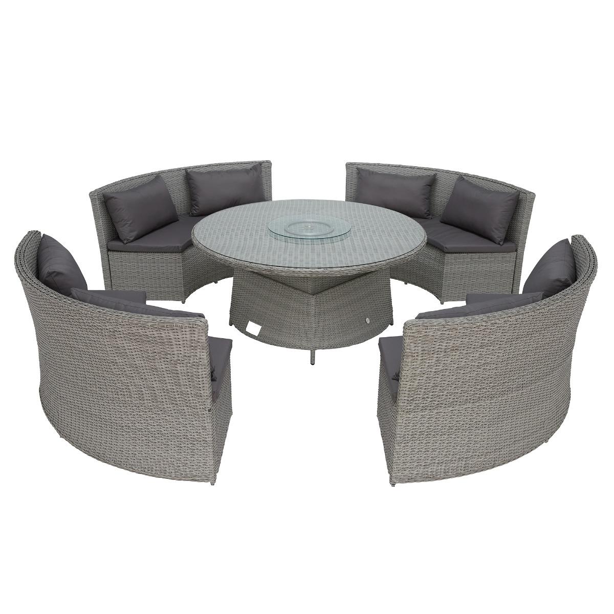 Didcot Round Sofa Dining Set With Rising Table, Grey | Barker & Stonehouse – image 5