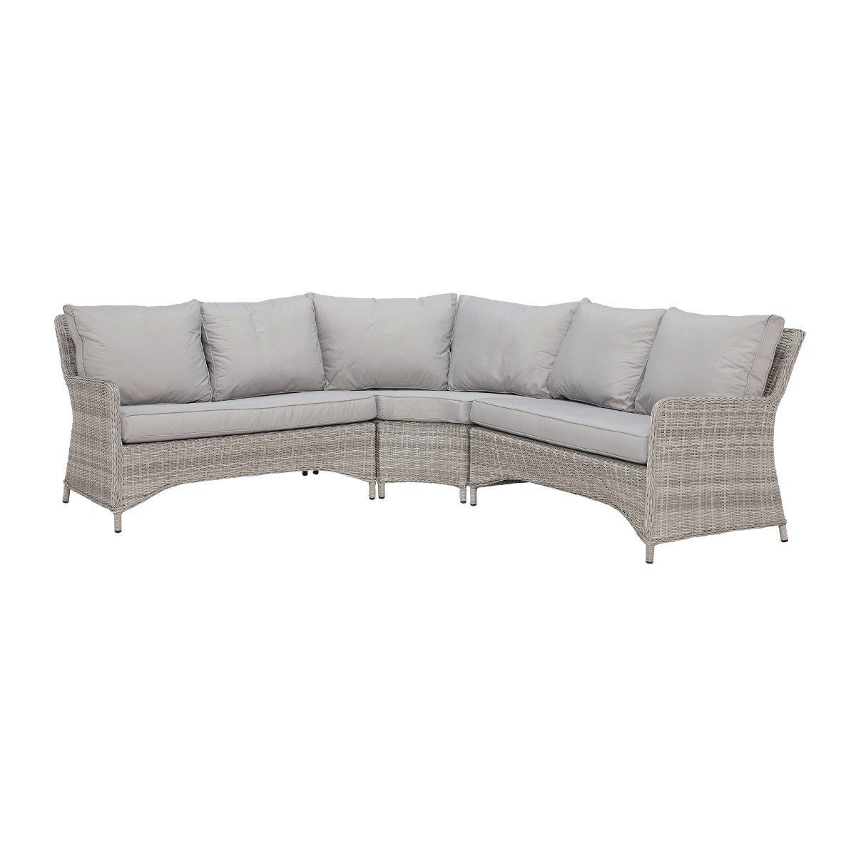 Hathaway Corner Garden Dining Set with Ice Bucket in Light Grey Weave and Grey Fabric – image 4