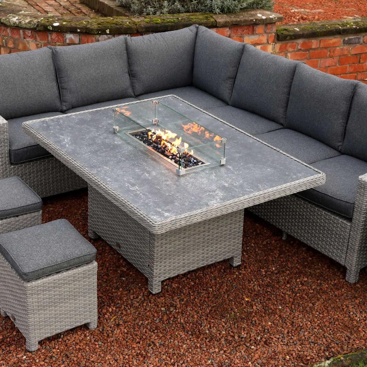 Girona Modular Corner Garden Dining Set, Grey | Barker & Stonehouse – image 2