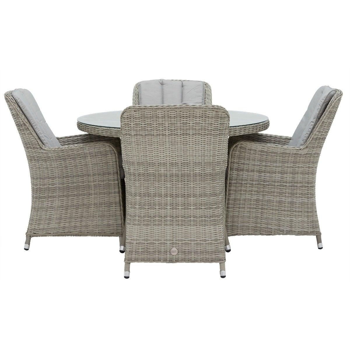Hathaway 4 Seat Round Dining Set with Venice Chairs, Grey | Barker & Stonehouse – image 3