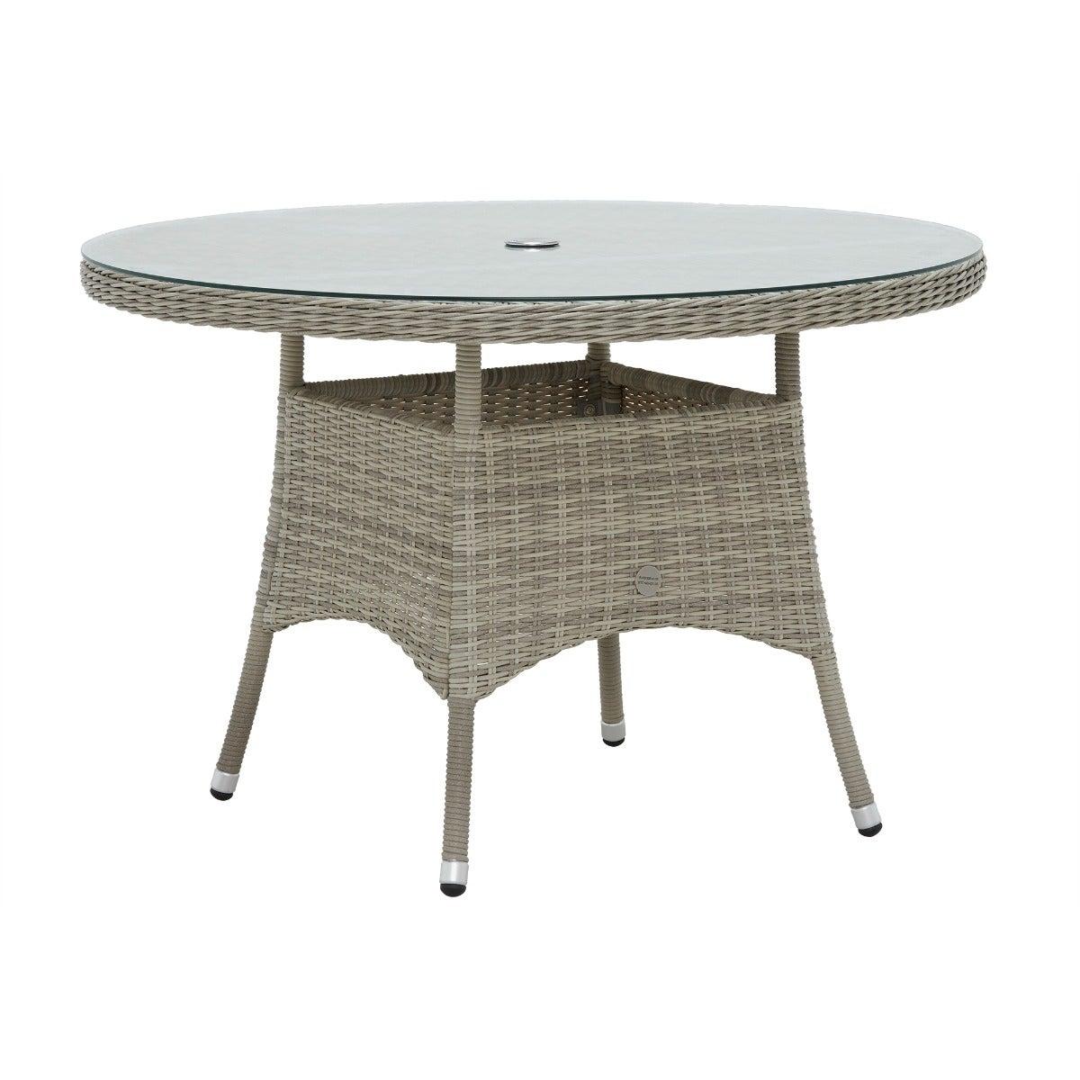 Hathaway 4 Seat Round Dining Set with Venice Chairs, Grey | Barker & Stonehouse – image 4