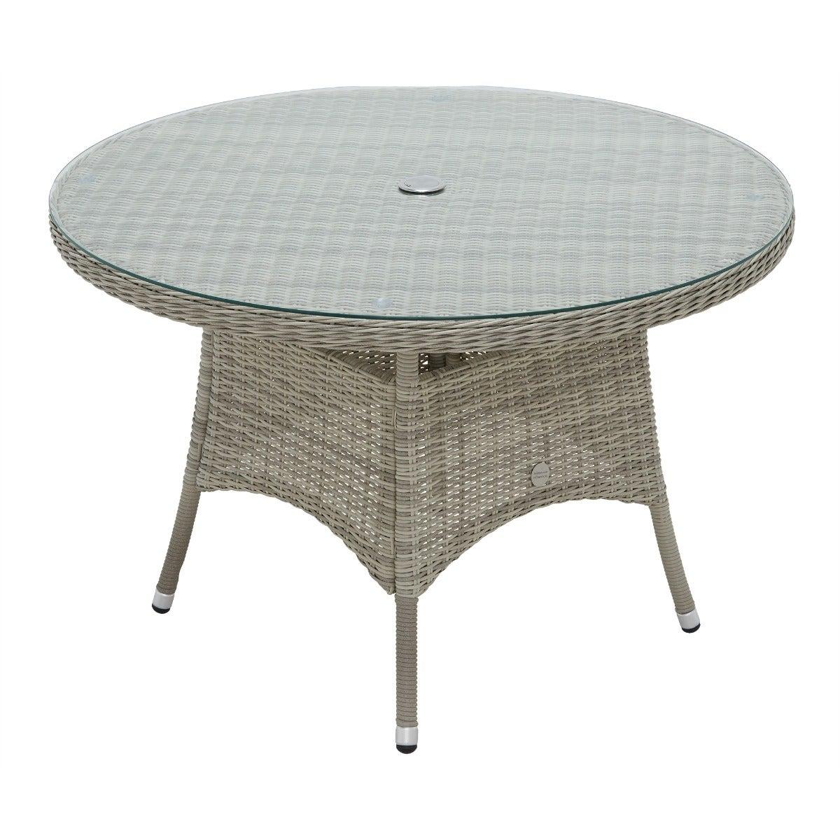 Hathaway 4 Seat Round Dining Set with Venice Chairs, Grey | Barker & Stonehouse – image 6