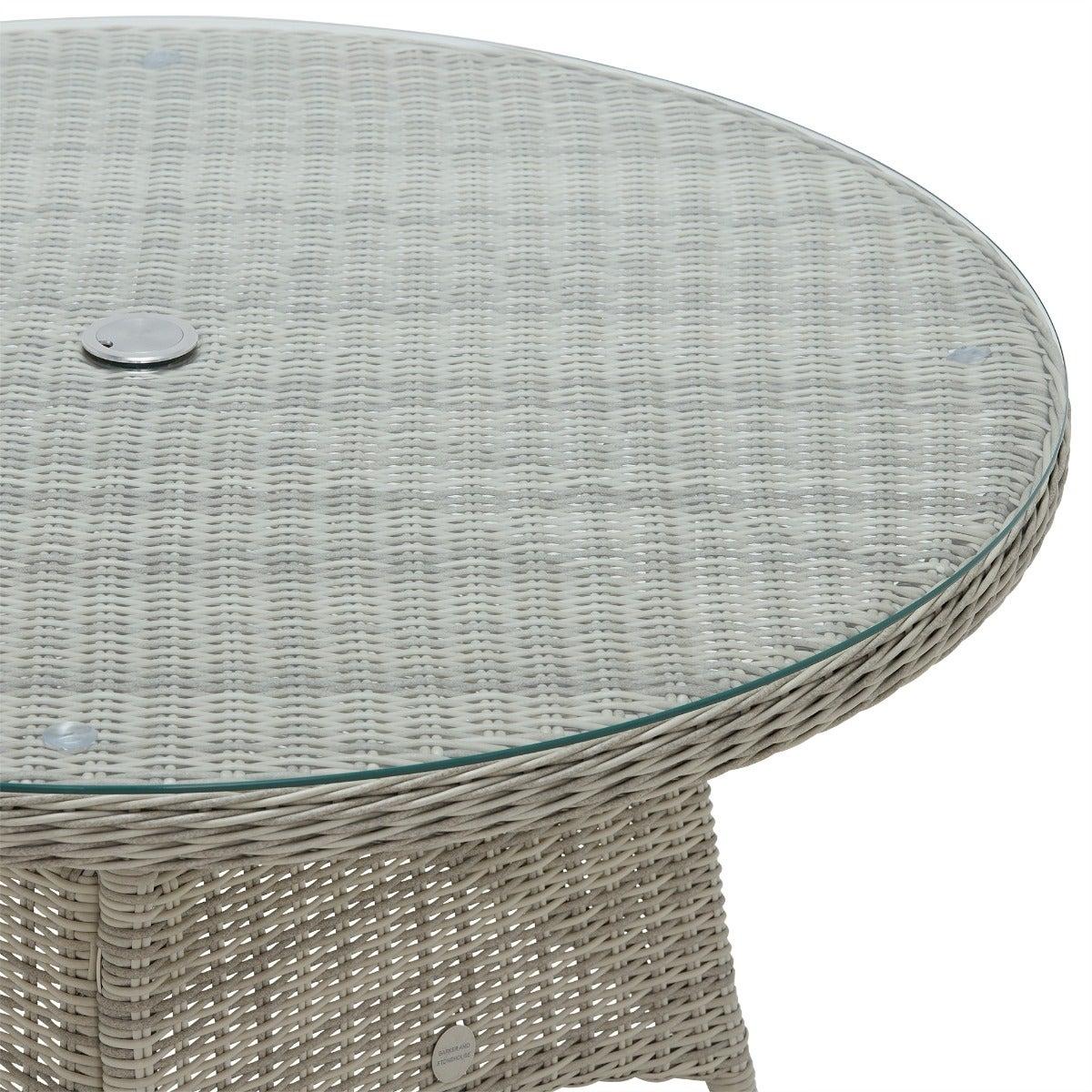 Hathaway 4 Seat Round Dining Set with Venice Chairs, Grey | Barker & Stonehouse – image 7
