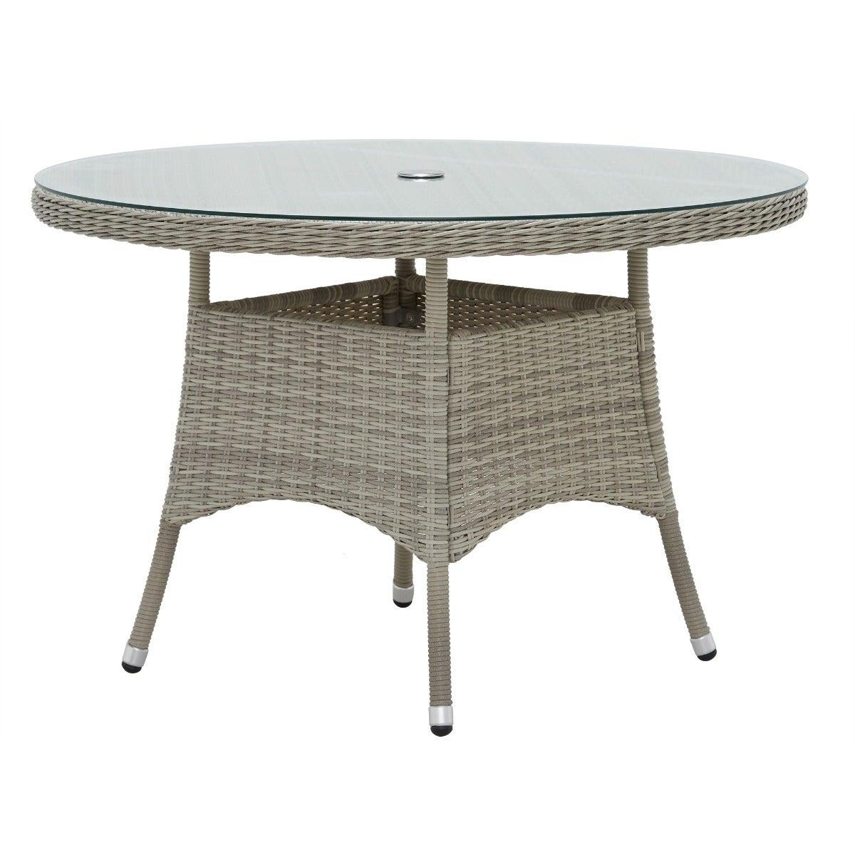 Hathaway 4 Seat Round Dining Set with Venice Chairs, Grey | Barker & Stonehouse – image 9