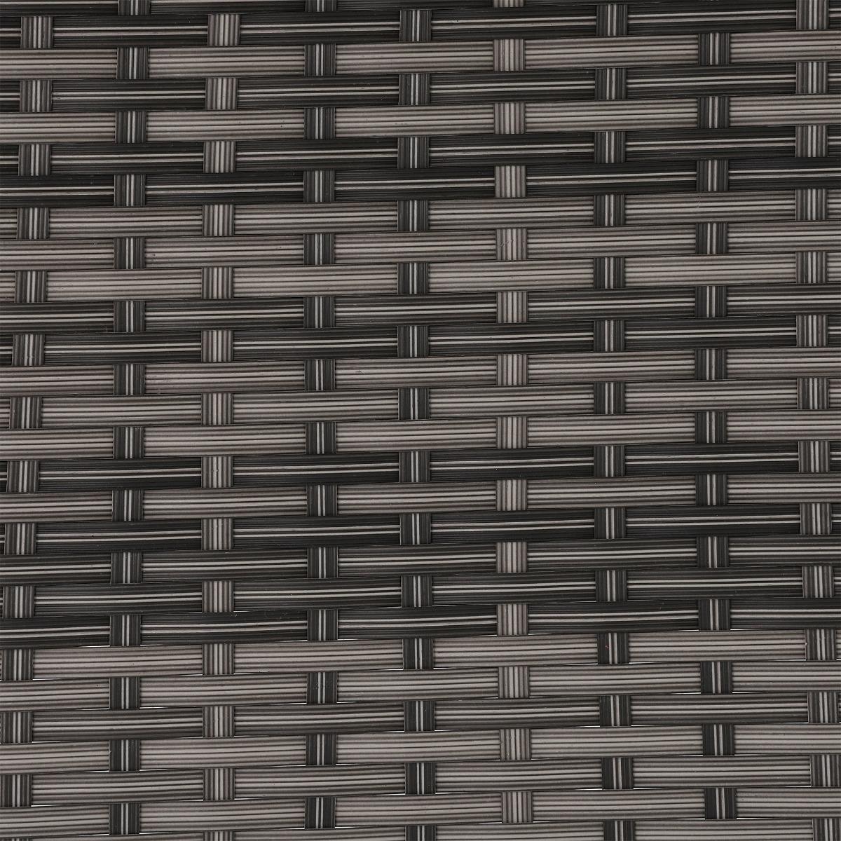 Tiverton 6 Seat Round Garden Dining Set in Grey Weave with Grey Fabric – image 15