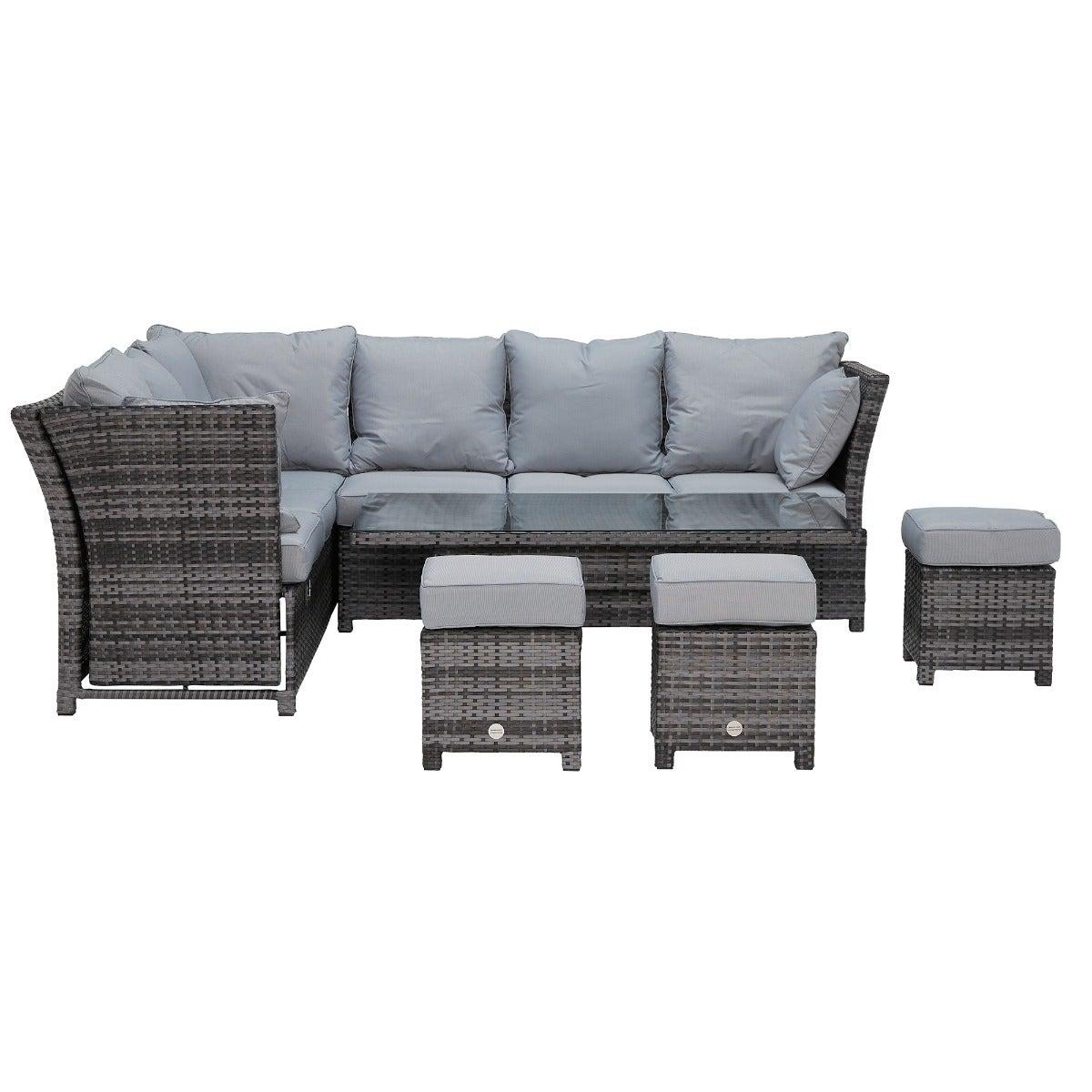 Dorset Garden Corner Dining Set with Rising Table, Grey | Barker & Stonehouse – image 3