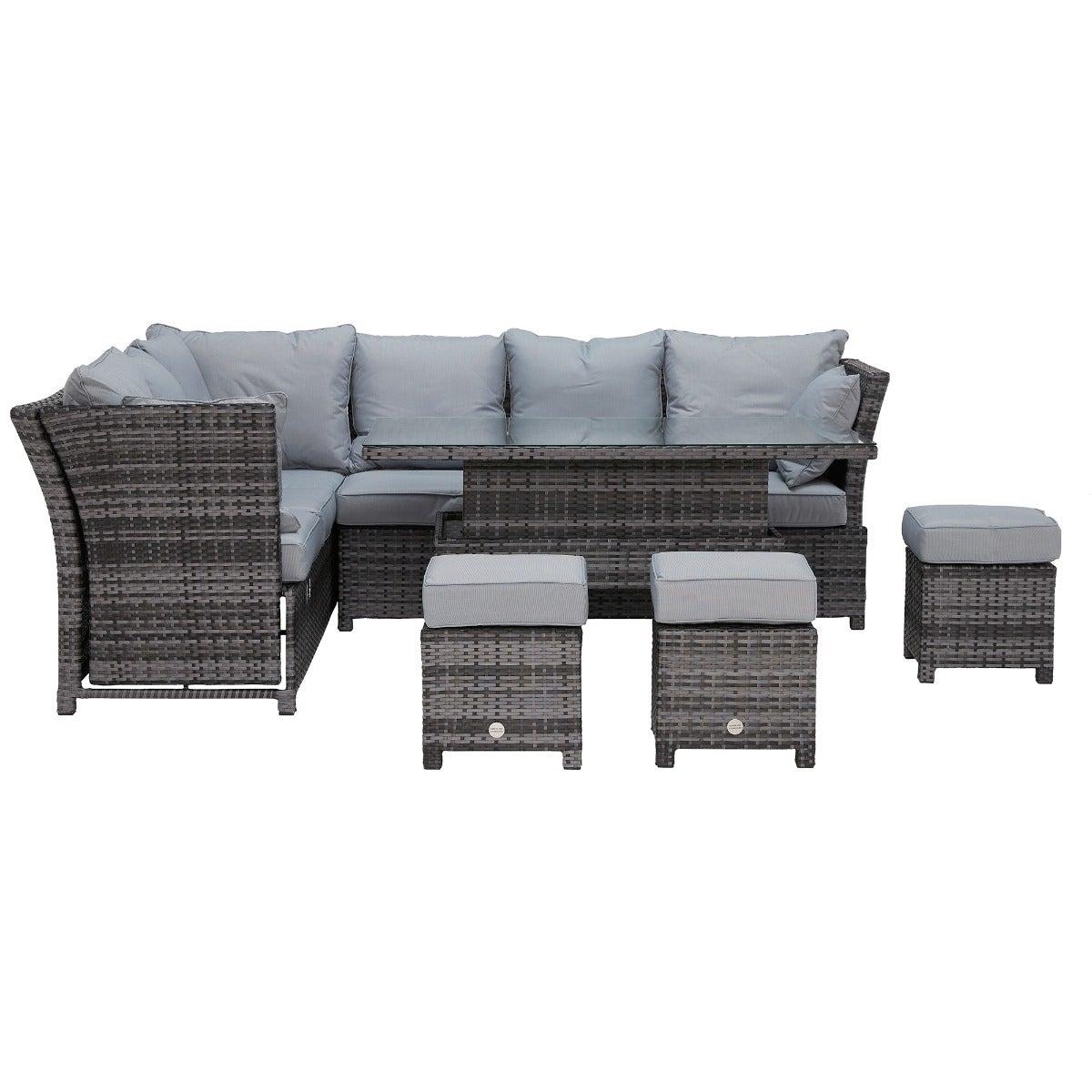 Dorset Garden Corner Dining Set with Rising Table, Grey | Barker & Stonehouse – image 4