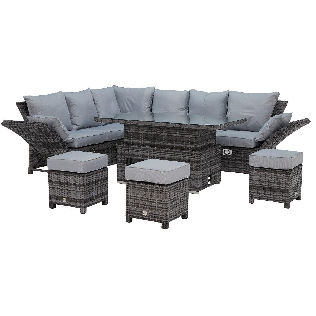 Dorset Garden Corner Dining Set with Rising Table, Grey | Barker & Stonehouse – image 6