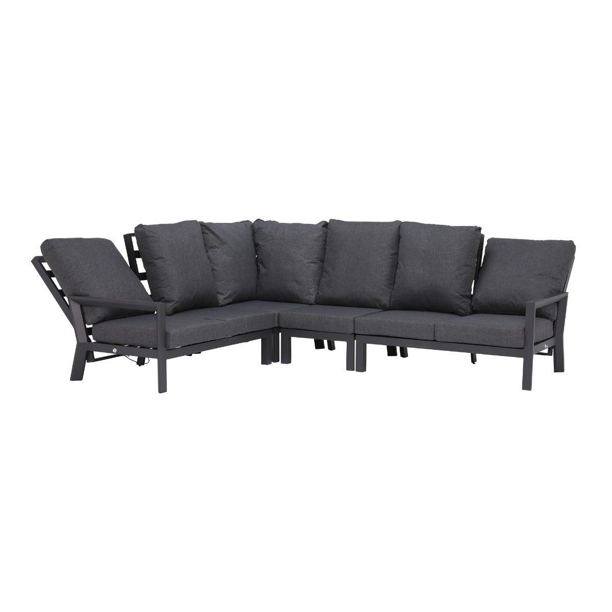 Maine Reclining Corner Garden Dining Set with Fire Pit, Grey | Barker & Stonehouse – image 22