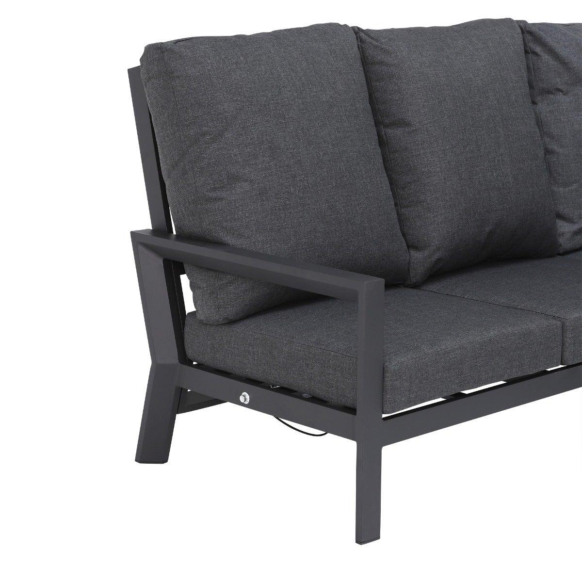 Maine Reclining Corner Garden Dining Set with Fire Pit, Grey | Barker & Stonehouse – image 25