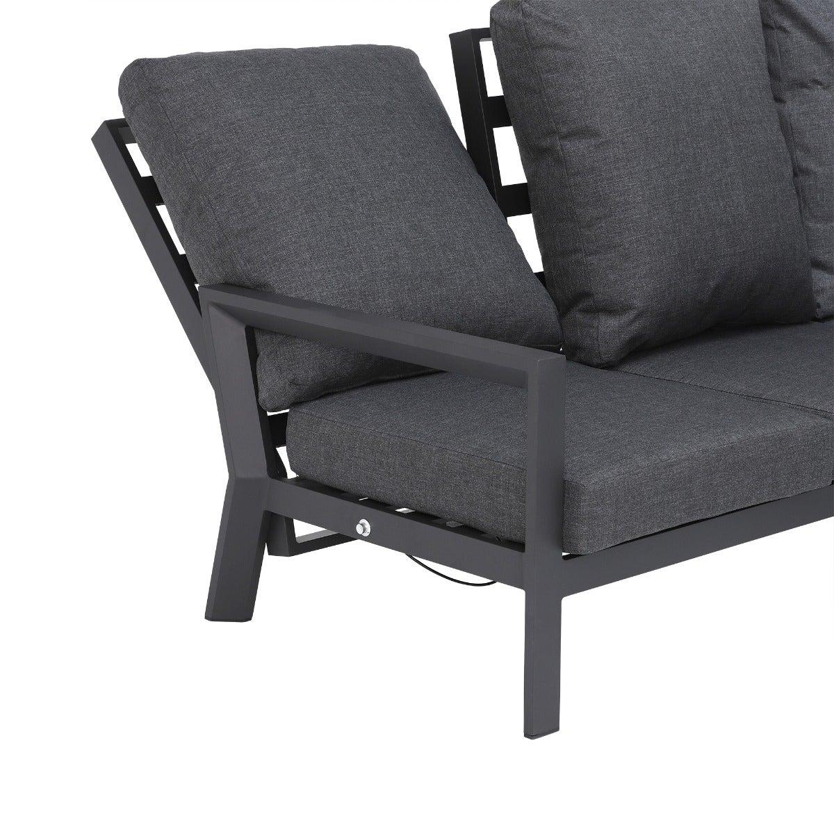 Maine Reclining Corner Garden Dining Set with Fire Pit, Grey | Barker & Stonehouse – image 6