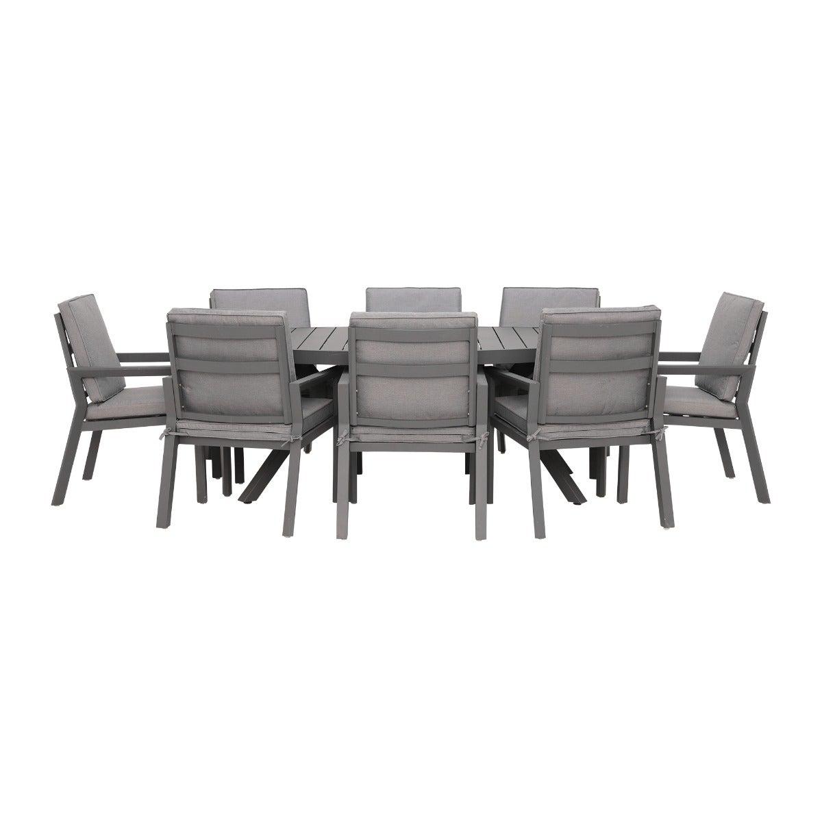 Soho 8 Seat Oval Garden Dining Set, Grey | Barker & Stonehouse – image 3