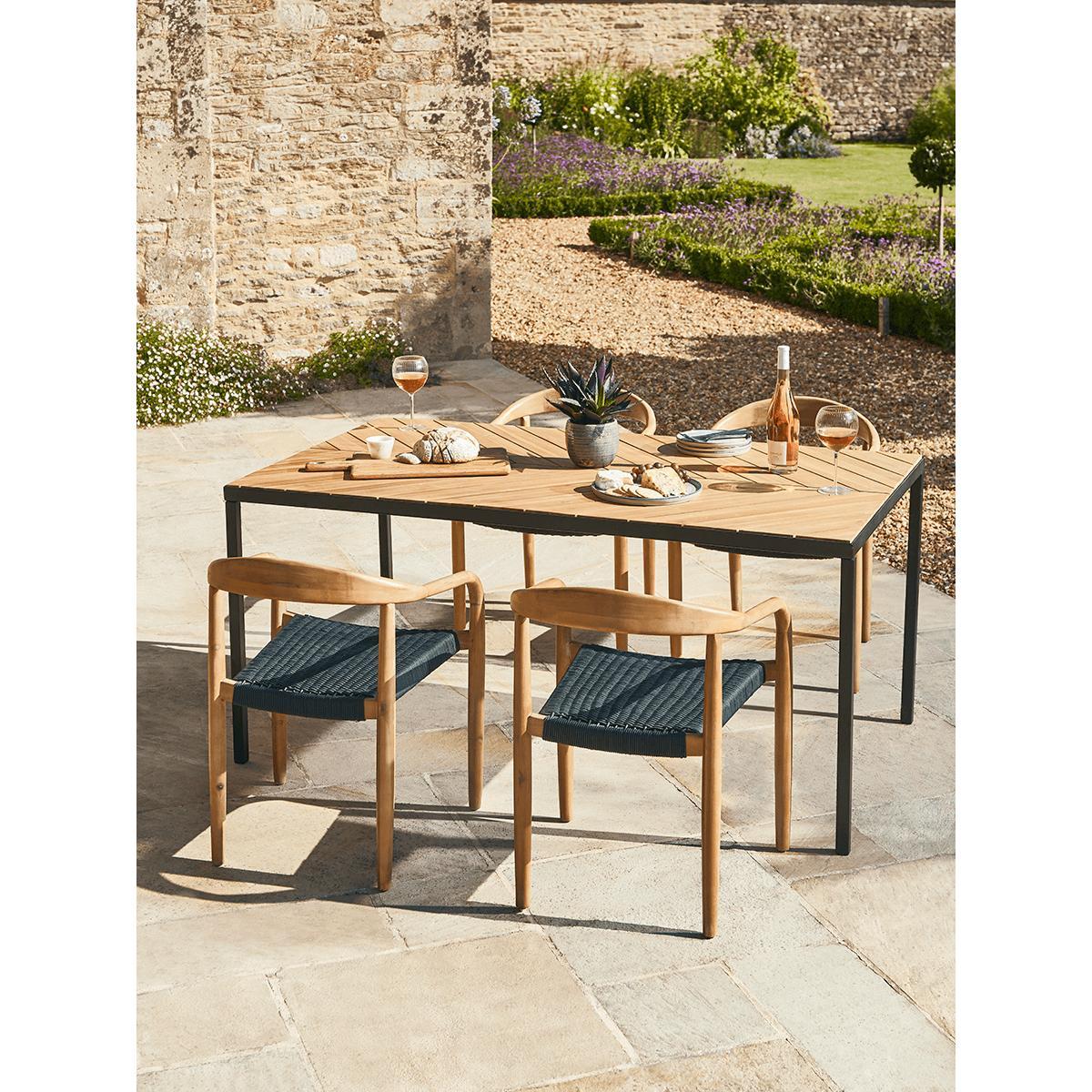 NEW Indoor Outdoor Chevron Dining Table - Medium