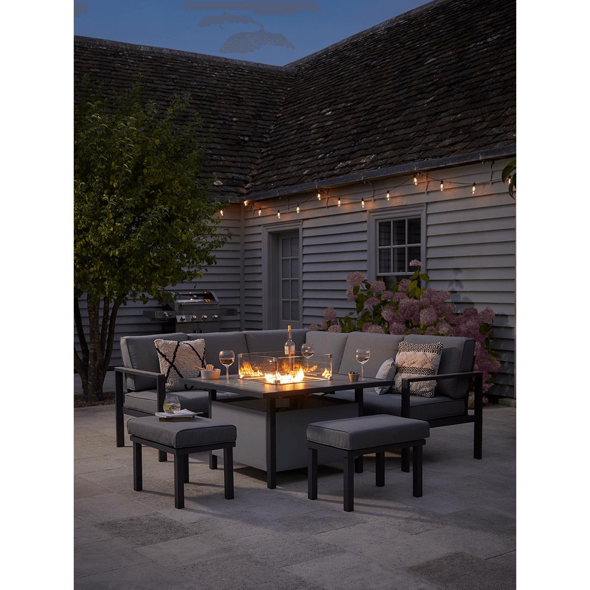 NEW Aruba Corner Dining Set With Firepit – image 2