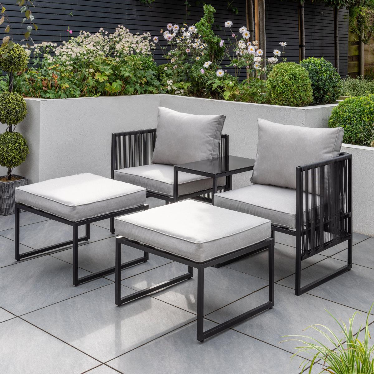 Kubic 2 Seater Balcony Set Black – image 5