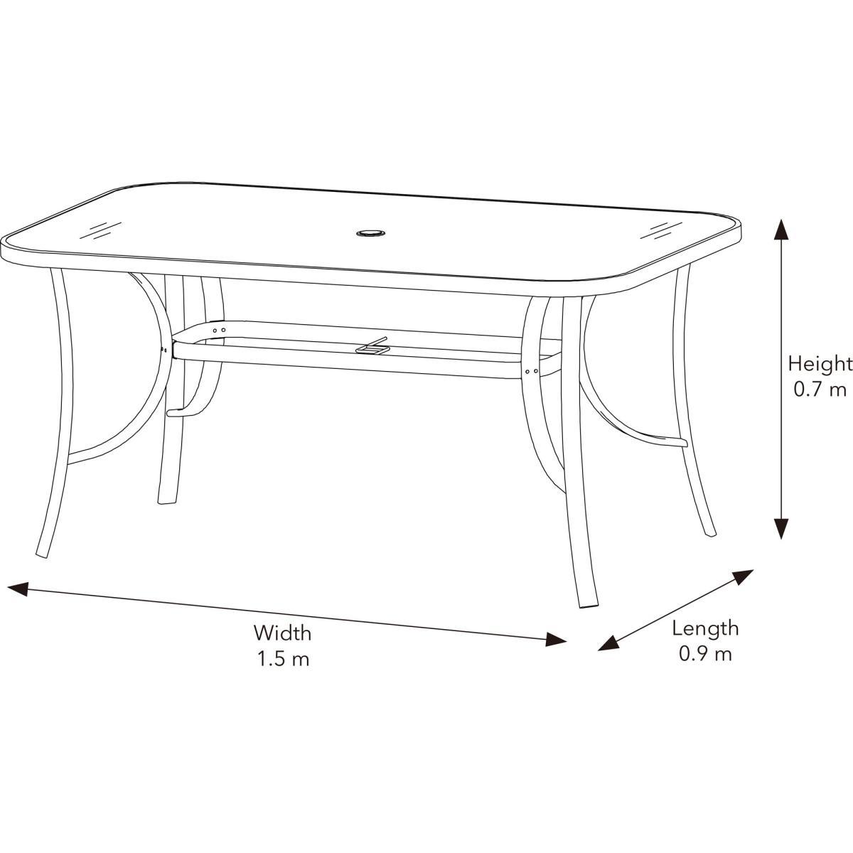Venice 6 Seater Dining Set Black and white – image 6