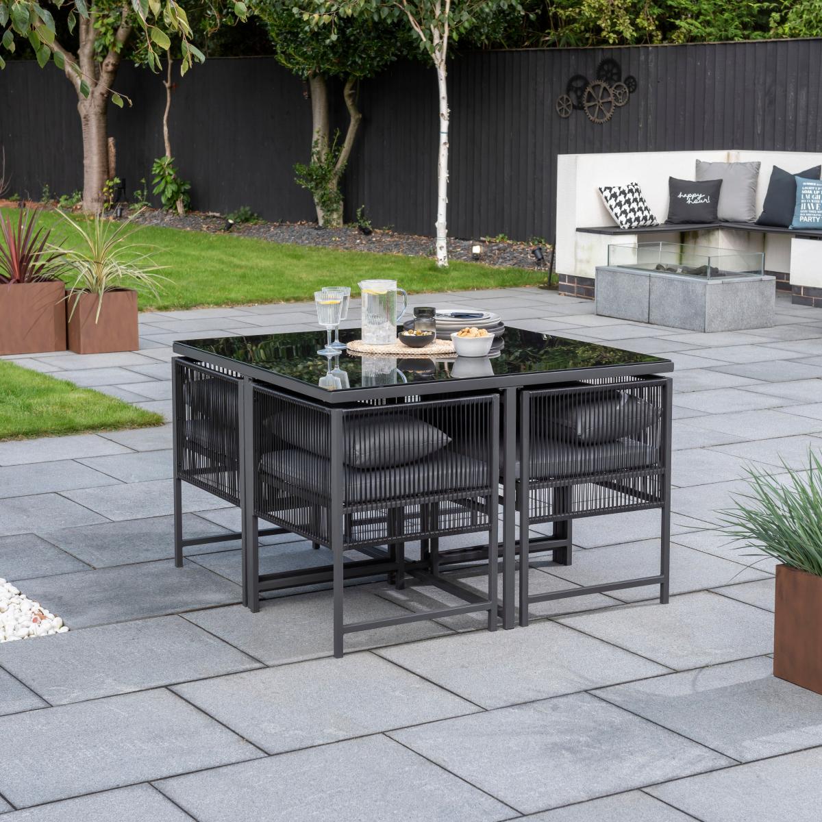 Kubic Dining Set Black – image 2
