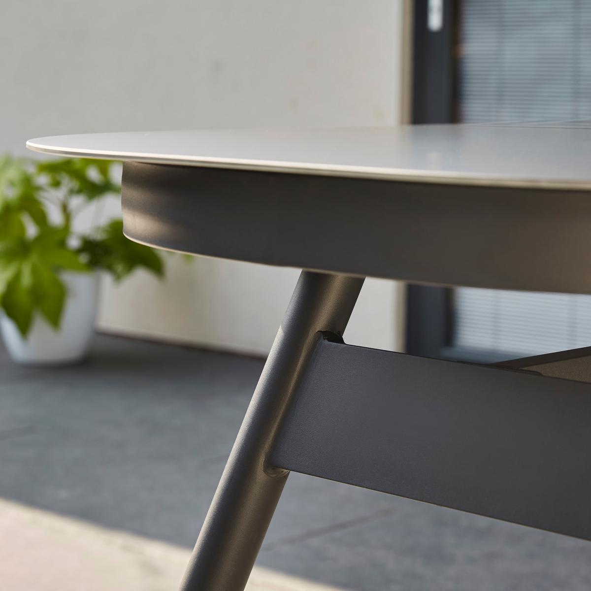 Outdoor Fabric Dining Set, Charcoal Grey – image 8