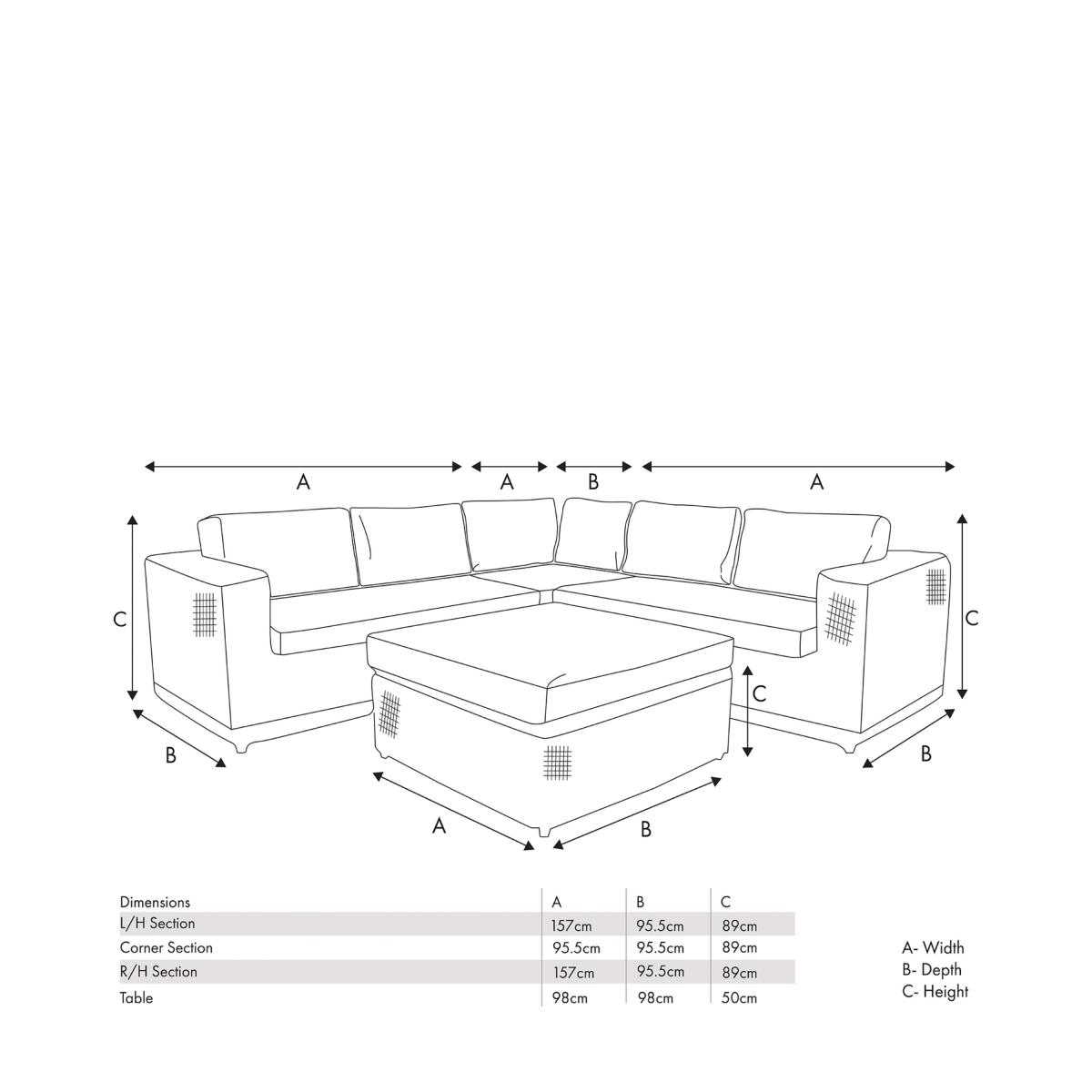 Tuscany Corner Set Grey – image 7