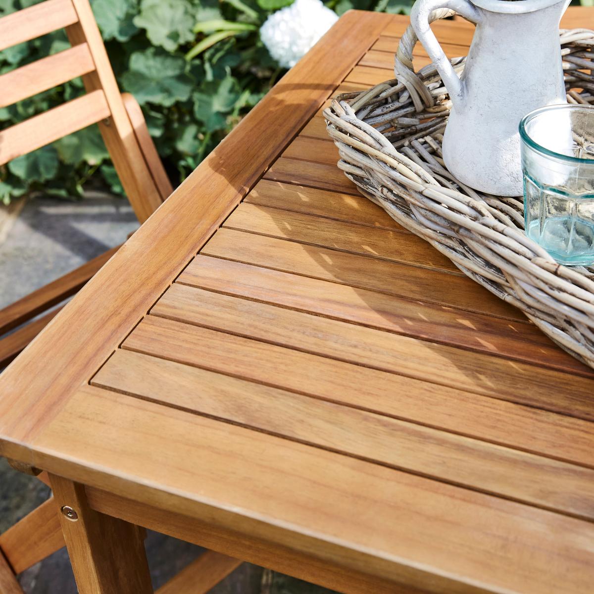 Compact Wooden Folding Dining Set Natural – image 4