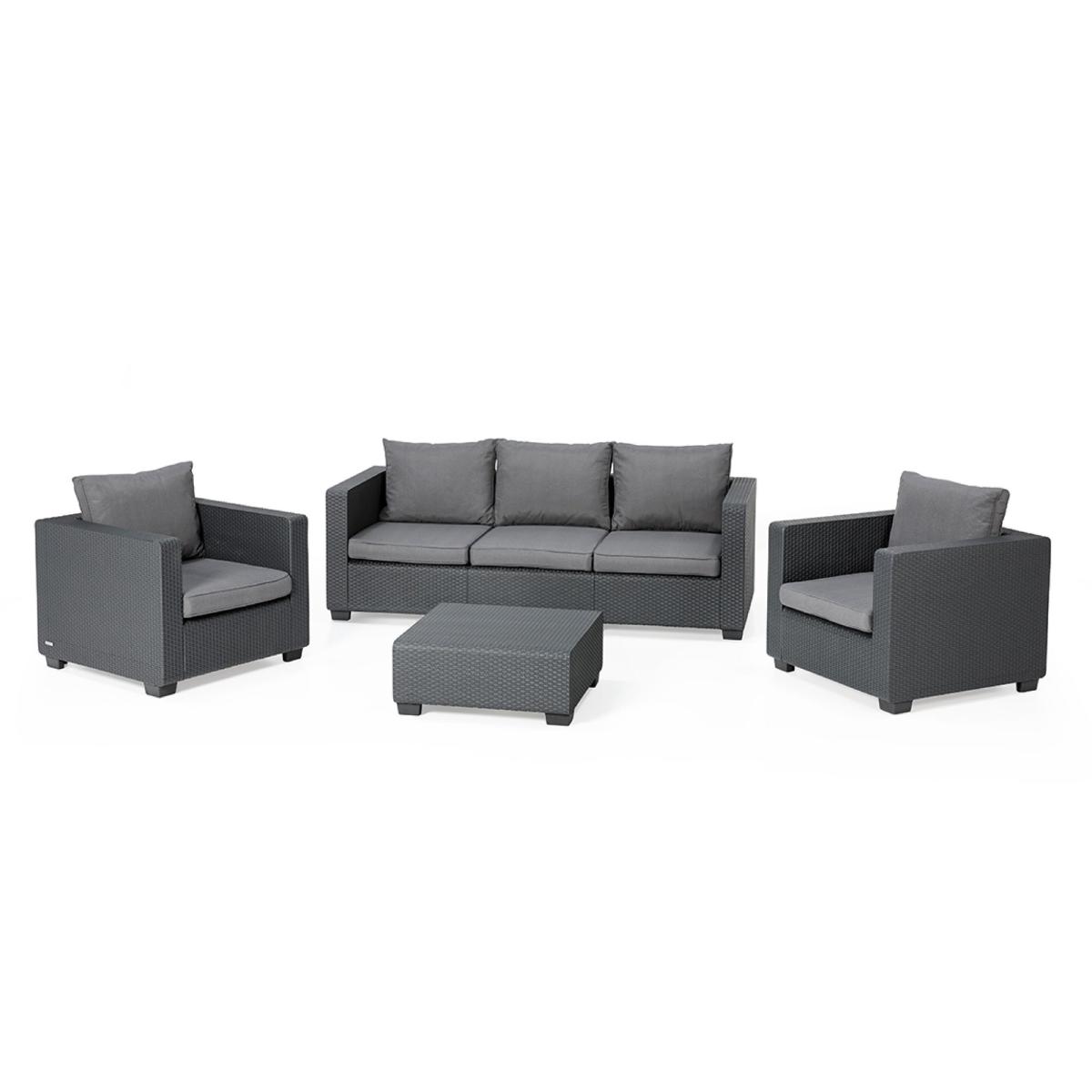 Salta 5 Seater Sofa Set Dark Grey – image 2