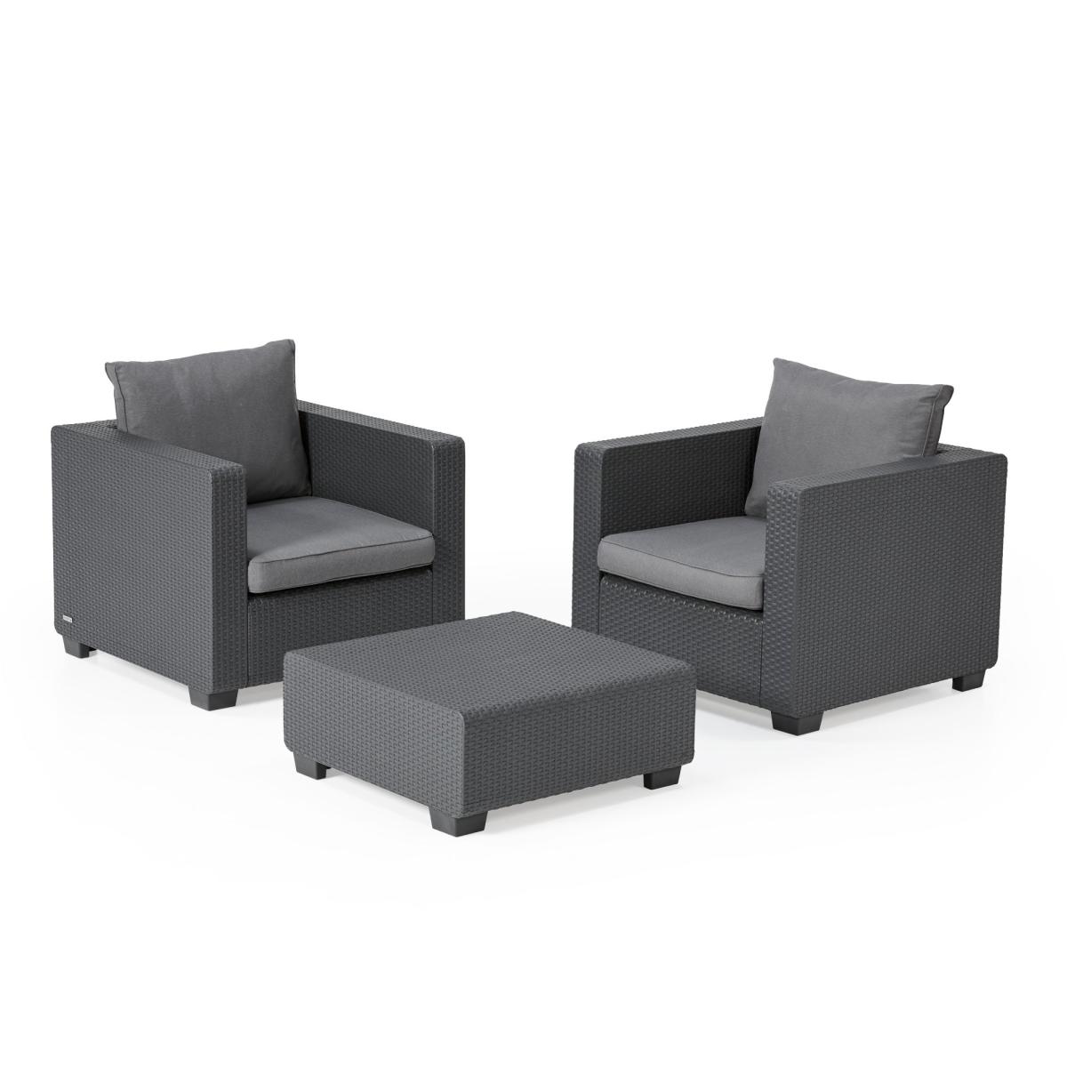 Salta 2 Seater Balcony Set Grey – image 2
