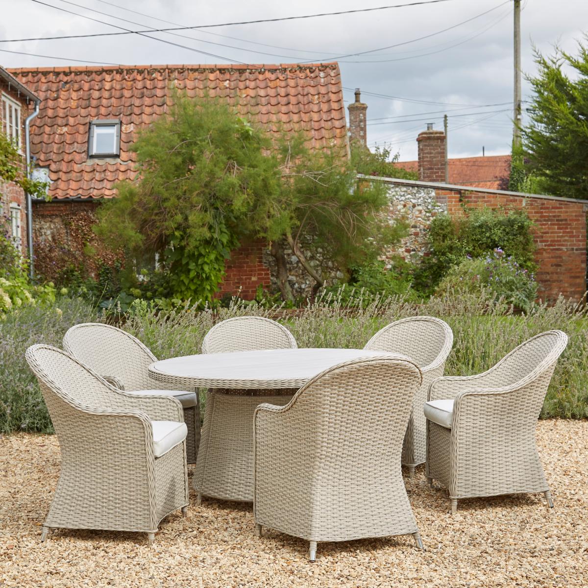 Churchgate Rattan Dining Set Grey – image 2