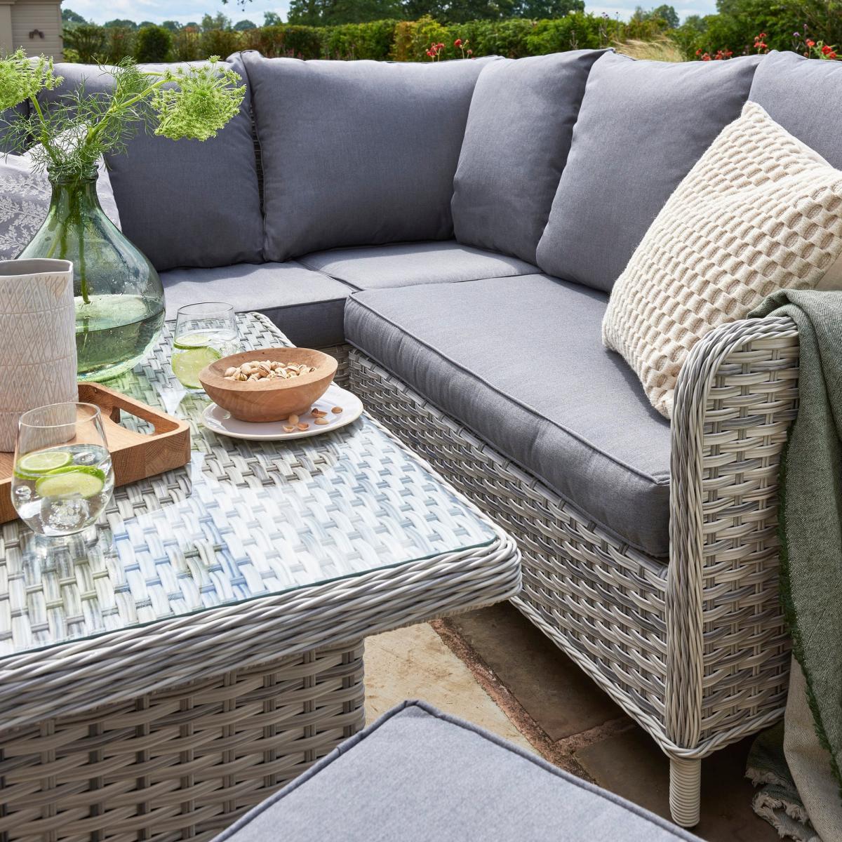 Wroxham 4 Seater Grey Corner Lounging Set Grey – image 2