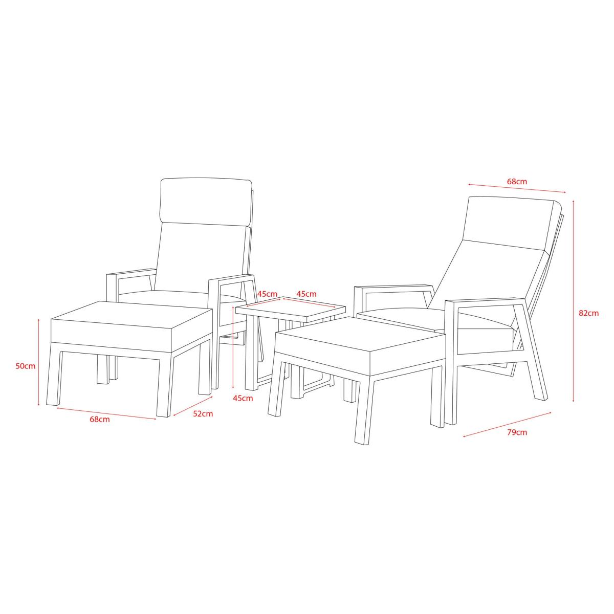 Titchwell Relax 2 Seater Coffee Set Dark Grey – image 3