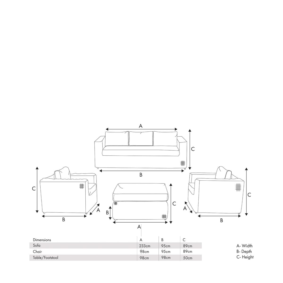 Tuscany Lounge Set Grey – image 8