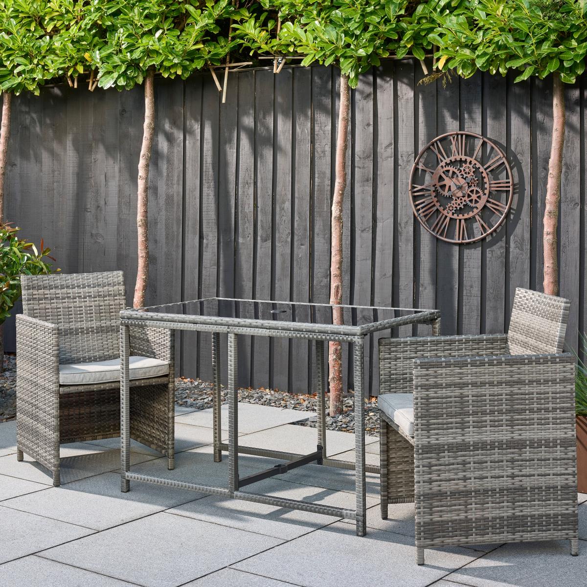 St Lucia 2 Seater Cube Set Grey – image 2