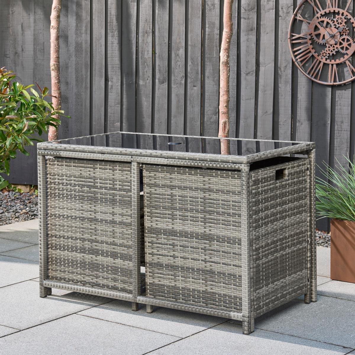 St Lucia 2 Seater Cube Set Grey – image 3